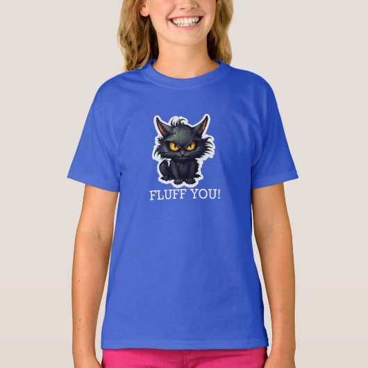 Baby Black Cat Design - Girls' Basic-T - Shirt (Vorderseite)