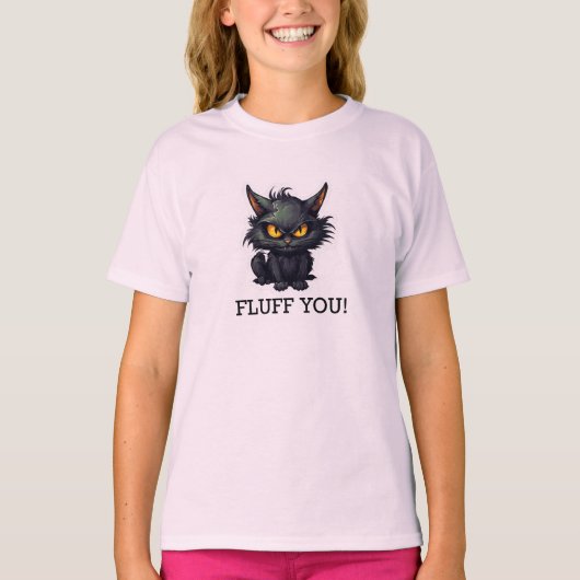 Baby Black Cat Design - Girls' Basic-T - Shirt (Vorderseite)