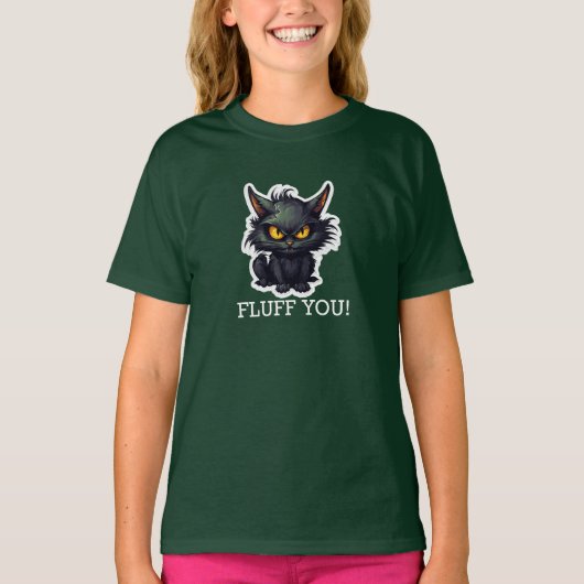 Baby Black Cat Design - Girls' Basic-T - Shirt (Vorderseite)