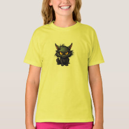 Baby Black Cat Design - Girls' Basic-T - Shirt