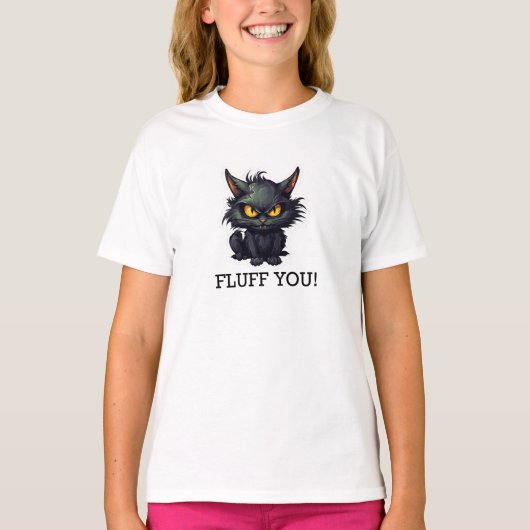 Baby Black Cat Design - Girls' Basic-T - Shirt (Vorderseite)