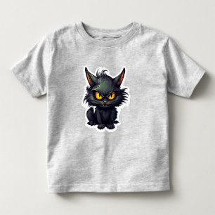 Baby Black Cat Design - Kleinkind Fine Jersey T-Sh T-shirt