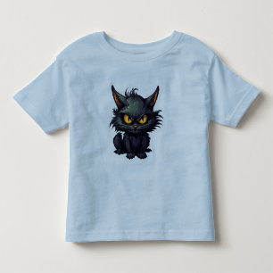 Baby Black Cat Design - Kleinkind Fine Jersey T-Sh T-shirt