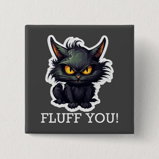 Baby Black Cat Design - Square Button (Vorderseite)