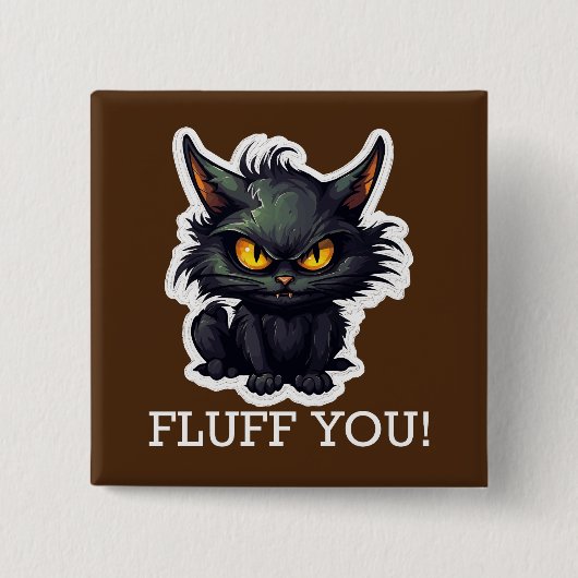 Baby Black Cat Design - Square Button (Vorderseite)