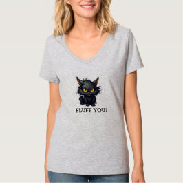 Baby Black Cat Design - Women's Basic V-Neck T-Shi T-Shirt