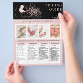 Baby Black Doula Birth Coach Pregnant Pricing Flyer (Hand)