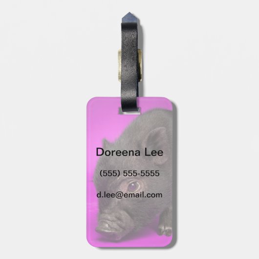 Baby Black Gepäckanhänger (Rückseite vertikal)