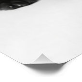 Baby Black Kitten Guarding Toilet Paper Roll On Poster (Ecke)