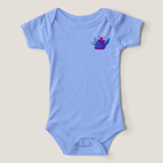 Baby-Blankenanzug in hellblau (Design Vorderseite)