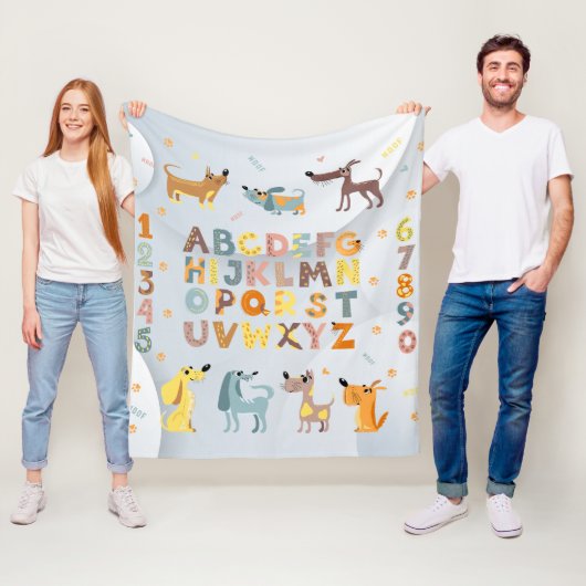 Baby Blanket - ABC-Buchstaben Fleecedecke (Beispiel)
