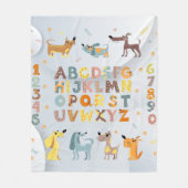 Baby Blanket - ABC-Buchstaben Fleecedecke (Vorderseite)