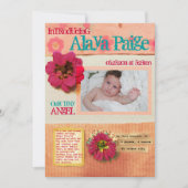 Baby Blanket Geburtshilfekarte Ankündigung (Vorderseite)