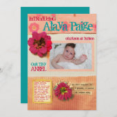 Baby Blanket Geburtshilfekarte Ankündigung (Vorne/Hinten)