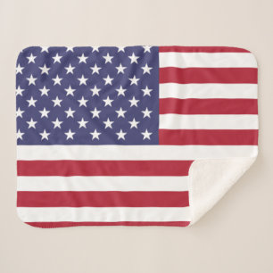 Baby Blanket mit USA-Flagge Sherpadecke