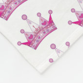 Baby Blanket - Rosa Krone Fleecedecke (Ecke)