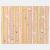Baby Blanket – Whimsical Nature Parade Pastel Fleecedecke (Vorderseite (Horizontal))