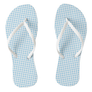 Baby blau auf weißen kleinen, horizontalen Polka-P Badesandalen