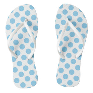 Baby blau auf weißen Polka-Dots großer Größe Badesandalen