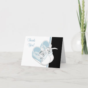 Baby-Blau-Babyschuhe-Dankeskarten Dankeskarte