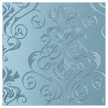 Baby-Blau-Blumendamast