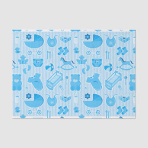 Baby-Blau-Collage Seidenpapier