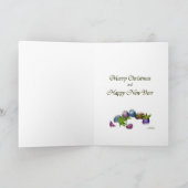 Baby-Blau-Drache-Weihnachtskarte Feiertagskarte (Innenseite)