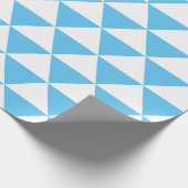 Baby-Blau-Dreieck-Muster Geschenkpapier (Ecke)