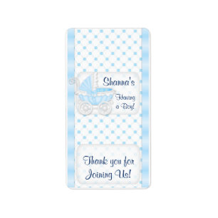 Baby-Blau-Dusche Hersheys Adressaufkleber