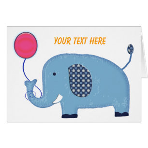 Baby-Blau-Elefant mit Ballon-freiem Raum