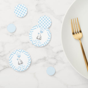 Baby Blau Elefant Personalisierte Babyparty Konfetti