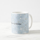 Baby Blau Faux Glitter   Kaffeetasse (VorderseiteRechts)
