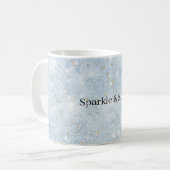 Baby Blau Faux Glitter   Kaffeetasse (Vorderseite Links)