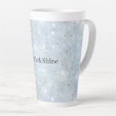 Baby Blau Faux Glitter   Milchtasse (Rechte Ecke)