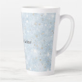Baby Blau Faux Glitter   Milchtasse (Rechts)
