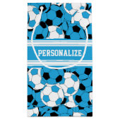 Baby-Blau-Fußball-Collage Kleine Geschenktüte (Rückseite)