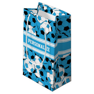 Baby-Blau-Fußball-Collage Kleine Geschenktüte