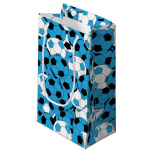 Baby-Blau-Fußball-Collage Kleine Geschenktüte