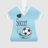 Baby-Blau-Fußball-Shirt Ornament (Vorderseite)