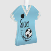 Baby-Blau-Fußball-Shirt Ornament (Vorderseite)
