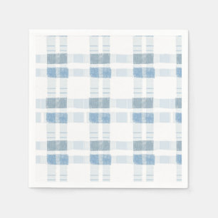 Baby Blau gestreift kariert Serviette