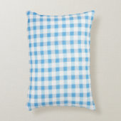 Baby Blau Gingham Dekokissen (Vorderseite(Vertikal))