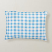 Baby Blau Gingham Dekokissen (Rückseite)