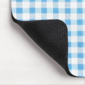Baby Blau Gingham Mousepad (Ecke)