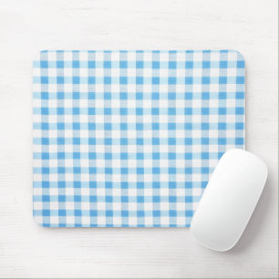 Baby Blau Gingham Mousepad
