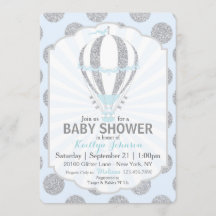 Baby-Blau-Heißluft-Ballon-Babyparty