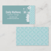 Baby-Blau-Kreise; Aloha Visitenkarte (Vorne/Hinten)