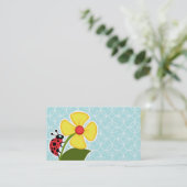 Baby-Blau-Kreise; Marienkäfer Visitenkarte (Stehend Vorderseite)