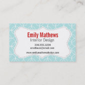 Baby-Blau-Kreise; Marienkäfer Visitenkarte (Rückseite)