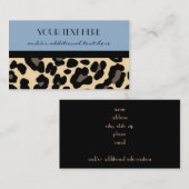 Baby-Blau-Leopard Visitenkarte (Vorne/Hinten)